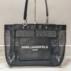 Karl Lagerfeld Paris, mesh tote bag. EUC!